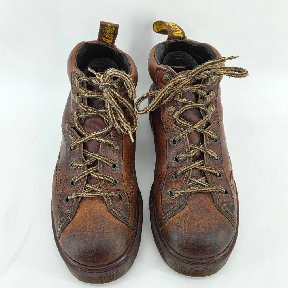 Dr. Martens 8287 Brown‎ Leather Monkey Boots Chunky Y2K Distressed Mens 7